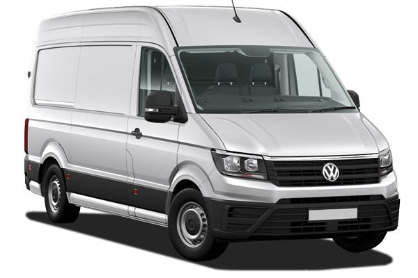 Vue latérale du fourgon VOLKSWAGEN CRAFTER II - 2016 – modèle utilitaire gris aménageable